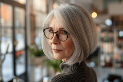 coupe de cheveux femme 65 ans avec lunettes : les plus belles idées